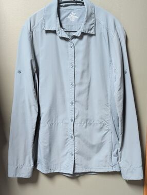Kuhl, Womens button up, blue/grey, Sz Lg